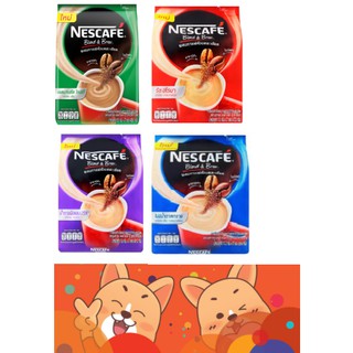 เนสกาแฟ Nes Cafe Blend &amp; Brew เอสเปรสโซ โรสต์ (เขียว), ริช อโรมา (แดง), น้ำตาลน้อย (ม่วง) และไม่มีน้ำตาลทราย ขนาด 27 ซอง