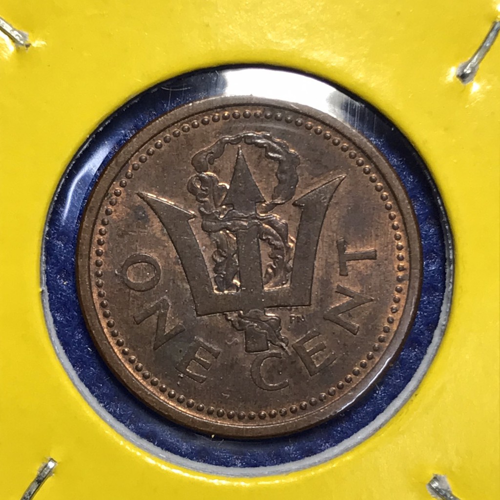 เหรียญเก่า#13638 ปี2004 BARBADOS 1 CENT เหรียญต่างประเทศ เหรียญหายาก เหรียญสะสม
