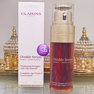 Clarins Double Serum Complete Age Control Concentrate 50ml. Box เซรั่ม บำรุงผิวหน้า ฉลากไทย