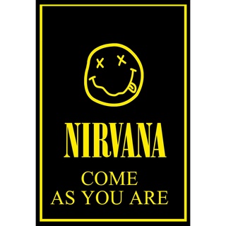 โปสเตอร์ Nirvana เนอร์วานา Kurt Cobain เคิร์ท โคเบน Music Poster โปสเตอร์ติดผนัง ตกแต่งผนัง ตกแต่งบ้าน  รูปภาพติดห้อง