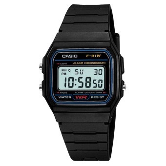 Casio แท้ 100% นาฬิกาข้อมือ รุ่น F-91W-1DG - สีดำ
