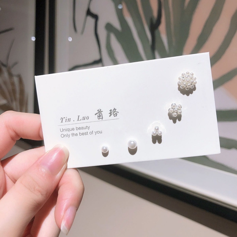 Roselife S925 ต่างหูคริสตัลขนาดเล็กสําหรับผู้หญิง 5 ชิ้น - รูปที่ 6