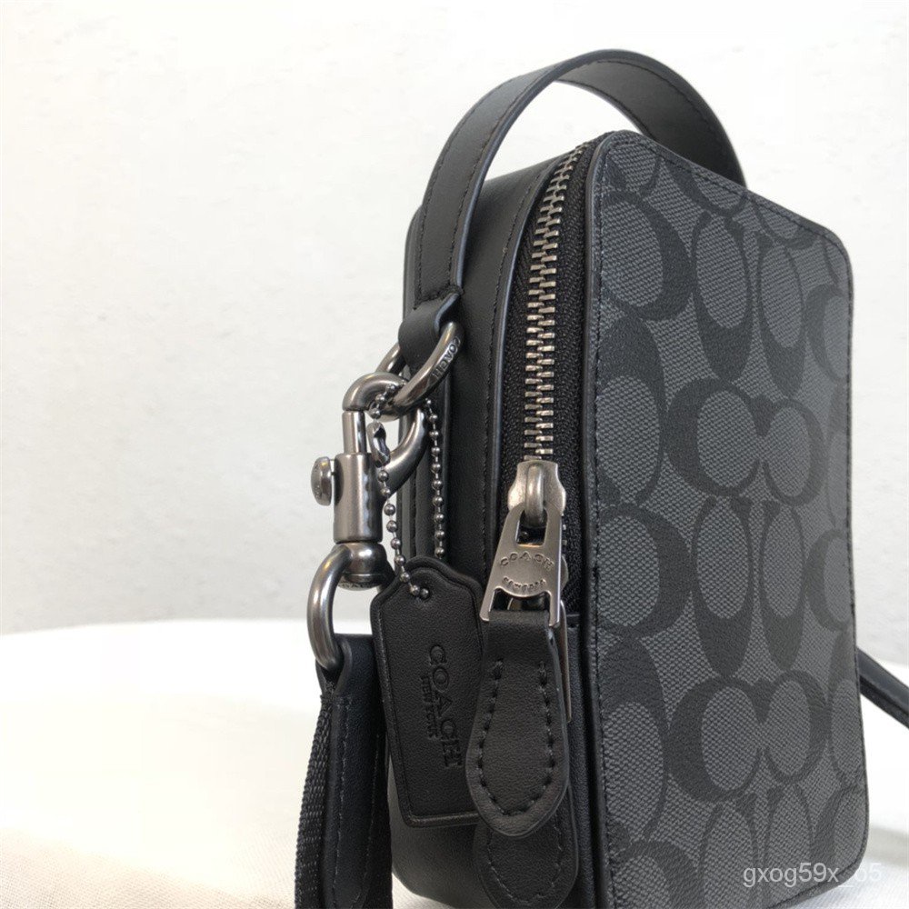 Coach C3147 C3146 Top Handle Crossbody Leather Signature Canvas Women