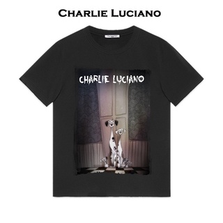 เสื้อยืดครอป Charlie Luciano Dalmatians 101 เสื้อยืดลําลอง แขนสั้น คอกลม พิมพ์ลาย อินเทรนด์ สําหรับคู่รัก