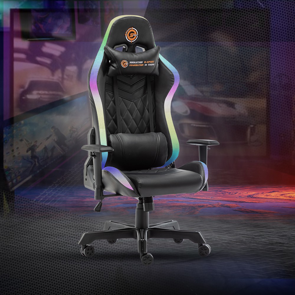 (ขาเหล็ก) Neolution E-Sport Gaming Chair RGB รุ่น Twilight เก้าอี้เกมมิ่งเกียร์ มีไฟ RGB สำหรับ Gamer รับประกัน 1 ปี