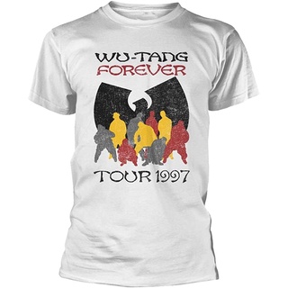 เสื้อยืดอินเทรนด์ผู้ชายอินเทรนด์ผู้หญิงเสื้อยืด พิมพ์ลาย Wu-tang Clan Forever Tour สีขาว สําหรับผู้ชายS-3XL