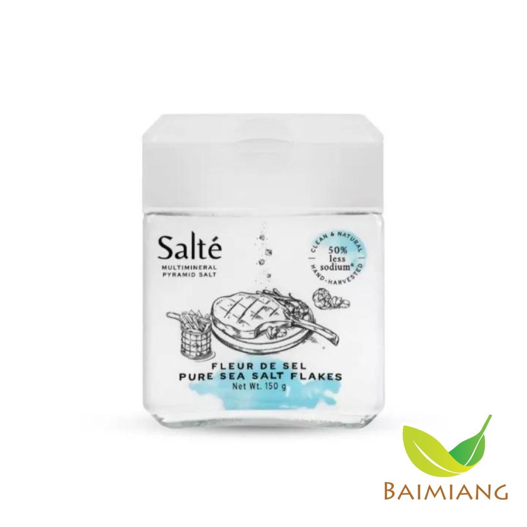 SALTE เกล็ดดอกเกลือทะเลบริโภค ขวด150g. (00107)