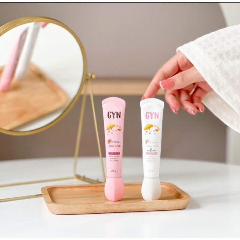 กันแดดจินท์ GYN (สูตรผสมรองพื้น/สูตรออแกนิค)