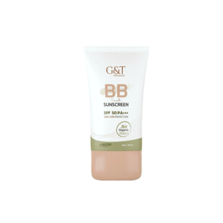 กันแดดผสมรองพื้น บีบีครีมสูตรออร์แกนิค G&T ORGANIC BB Smooth Sunscreen SPF 50PA+++ คุมมัน เกลี่ยง่าย สบายผิว ปกปิดรอยสิว