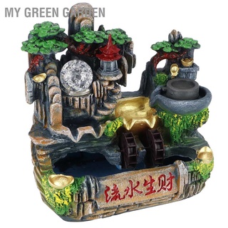 My Green Garden น้ําพุเรซิ่นจําลอง 220‐240V Eu สําหรับตกแต่งบ้าน สํานักงาน ห้องนอน ผ่อนคลาย