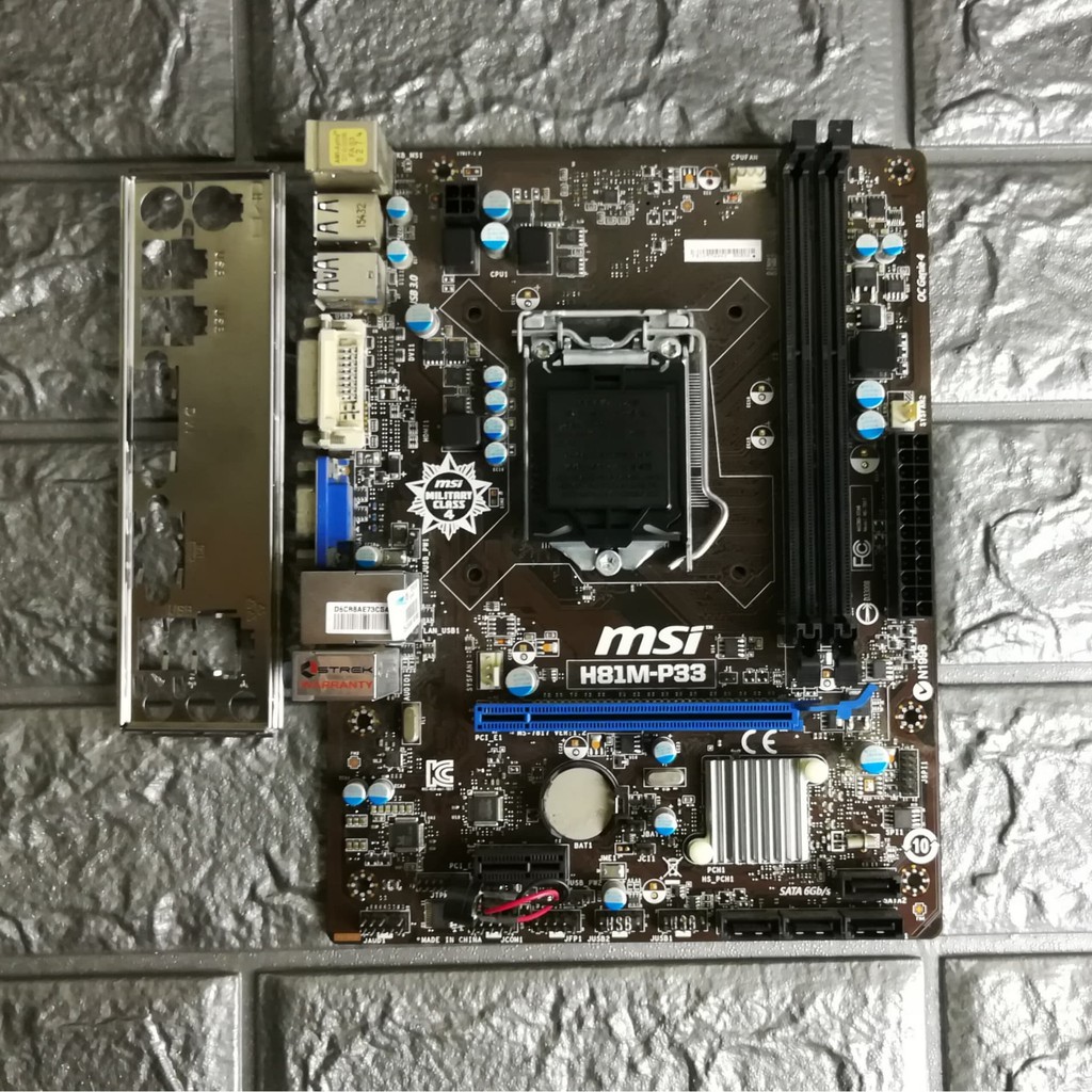 ⚡️เมนบอร์ด MSI H81 M-P33 LGA1150 มีฝาหลัง ฟรี Speakerเมนบอร์ด