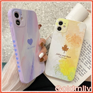 🔥 สำหรับ เคสApple iPhone 13 ใบเมเปิล ลายแถบข้างขอบเหลี่ยมซิลิโคน สำหรับ เคส IPhone 12 Pro Max i8plus iPhone6s plus X 6 12 เคสไอโฟน11 XS Xr เคสไอโฟน7พลัส 6s เคสi11 iPhone 11 Pro Max i6s 2020 เคสไอโฟน12promax SE2 13 Pro Max เคสไอโฟน6splus ย้อนยุค Case