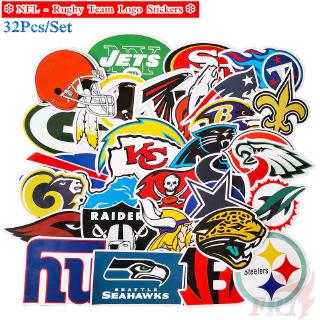 ❉ NFL National Football League Team Logo Series 01 สติ๊กเกอร์ ❉ 32Pcs/Set Rugby DIY Fashion Waterproof Doodle Decals สติ๊กเกอร์