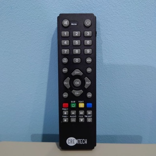 REMOTE TV CREATECH รีโมทคอนโทรล  กล่องทีวีดาวเทียม ครีเอเทค CT-1 CT-2 CT-4 ▶️ VISION HD