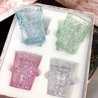 Dior Dior high-end gift box European-style rhombic high-value crystal cup 4-piece set