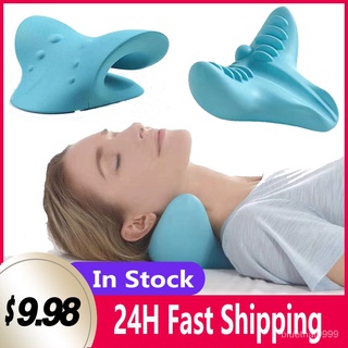 【บลูไดมอนด์】Neck Massager Relaxation Pillow Gravity Acupressure Massage Pillow Traction C-Rest Neck Cervical Shoulder Pa