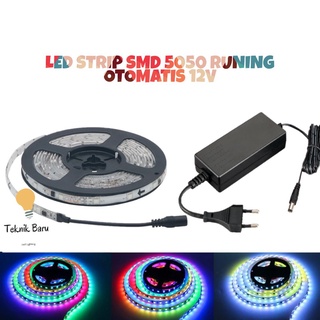 อะแดปเตอร์ไฟ LED RGB SMD 5050 IP44 12V 4M 150LED รูปม้า หลากสีสัน สําหรับติดผนัง เพดาน เล่นเกม