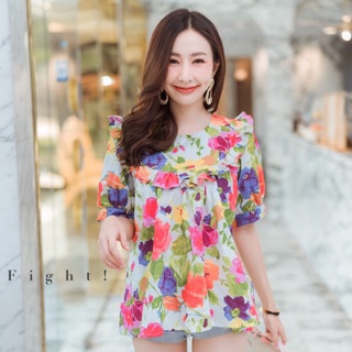 เสื้อลายดอกสวยสดใส Flower Blouse