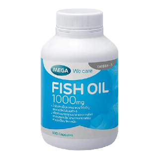 (ล็อตใหม่ Exp.09/05/2025) MEGA Fish Oil - เมก้า วี แคร์ ฟิชออย FishOil น้ำมันปลา 1,000 มก. กรดไขมัน กลุ่ม โอเมก้า