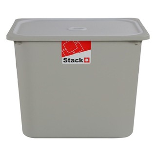 กล่องฝาปิด STACKO 2011C 43x33x34 ซม. สีเทาCONTAINER