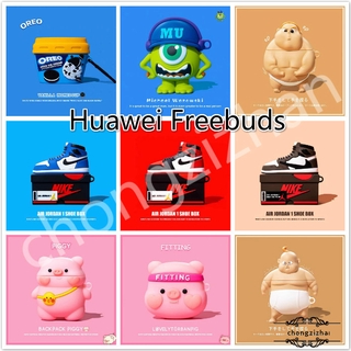 เคสซิลิโคนลายการ์ตูนหมู 3 D สําหรับ Huawei Freebuds 4I / Freebuds Pro / Freebuds3