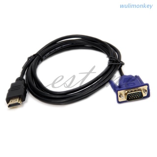 อะแดปเตอร์แปลงสายเคเบิ้ล HDMI เป็น VGA สําหรับคอมพิวเตอร์ แล็ปท็อป PC มอนิเตอร์ VGA HD-15 TV DVD