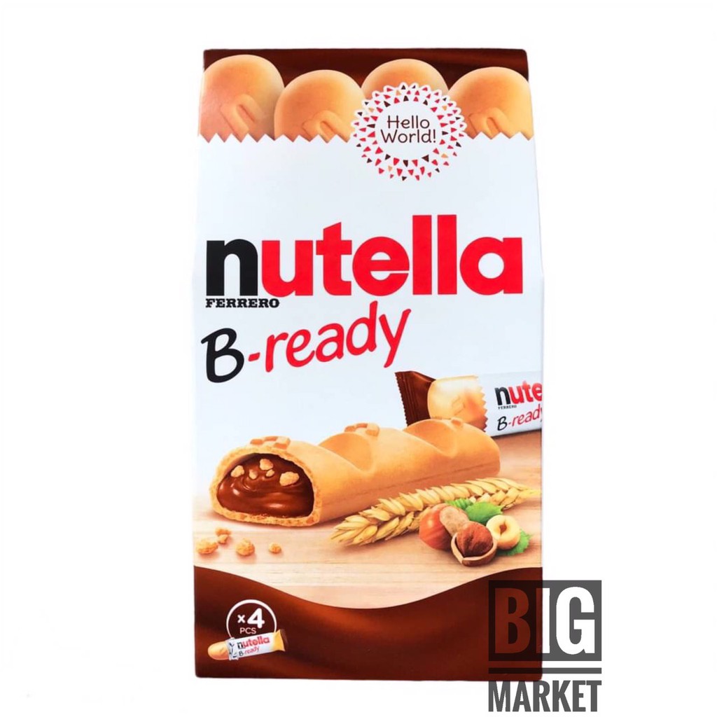 nutella b-ready นูเทลล่าแท่ง 4 ชิ้น EXP.12/3/2021