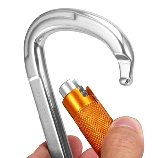 25KN Carabiner แบบล็อค อลูมิเนียม 7075 เกรดอากาศยาน น้ำหนักเบา แข็งแรง รับน้ำหนักได้มาก