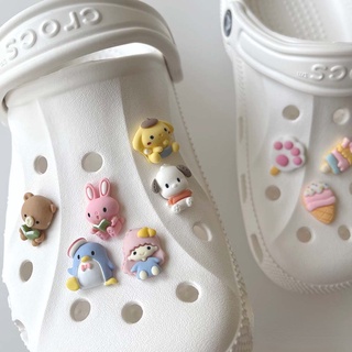 [Charming Deco] ตัวติดรองเท้า Crocs Jibbitz รูปสัตว์ 8 แบบ สําหรับตกแต่งรองเท้าผ้าใบ Diy