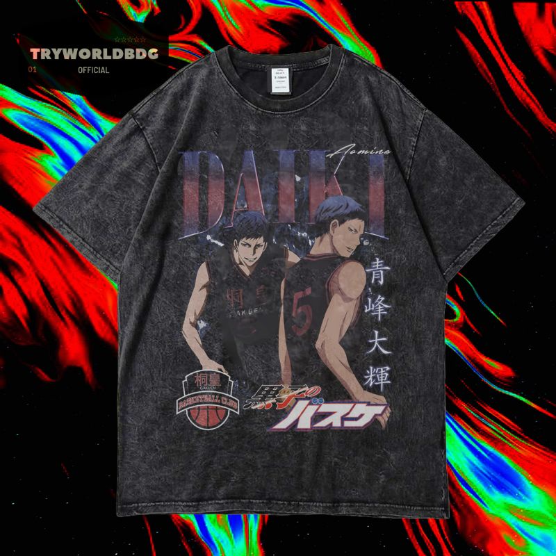 เสื้อยืด OVERSIZED / เสื้อยืด WASHED / เสื้อยืด OVERSIZED / DAIKI AOMINE VINTAGE TEE