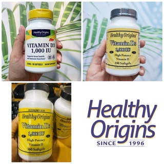 (Healthy Origins®) Vitamin D3 1,000 IU 90, 180 or 360 Softgels วิตามินดี 3 วิตามินดีสาม D-3