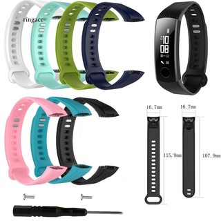 【RAC】สายนาฬิกาข้อมือซิลิโคน หลากสี แบบเปลี่ยน สําหรับ Huawei Honor Band 3