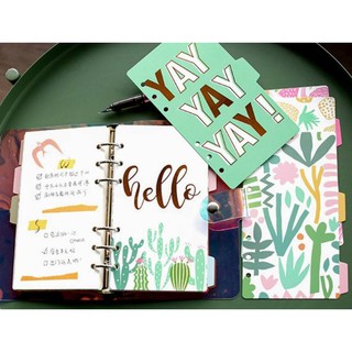 ชุดแผ่นคั่นแพลนเนอร์ Cactus A5 / A6 (5​ แผ่น/ชุด) (ใช้กับปกแ…