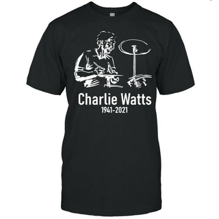 เสื้อยืดผ้าฝ้าย เสื้อยืดลําลอง แขนสั้น พิมพ์ลาย Drummer of Charlie Watts RIP 1959 สําหรับผู้ชาย 271434