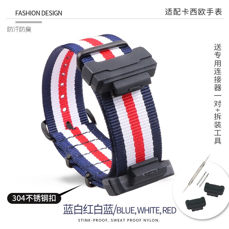 อะแดปเตอร์สายนาฬิกาข้อมือไนล่อน 16 มม. สําหรับ G SHOCK GA100 GA200 GLX5600 G5600e DW5600 5610 DW6900 G8900 GLS100