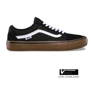 VANS OLD SKOOL PRO BLACK MEDIUM GUM รองเท้าผ้าใบ มีประกันแท้