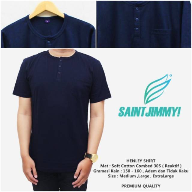 Henley เสื้อเชิ้ตติดกระดุม