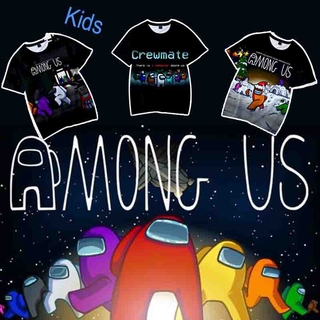 Among Us Kids เสื้อยืดแขนสั้นพิมพ์ลายคอสเพลย์ 3d