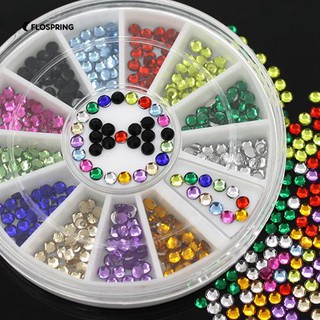 12 สี Glitters สติ๊กเกอร์ตกแต่งเล็บอะคริลิ 3mm เคล็ดลับ DIY เล็บล้อเลื่อน