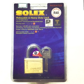 SOLEX กุญแจสายยูโซเล็กซ์ รุ่นR.PREMIUM R40 (40มม. คอสั้น)