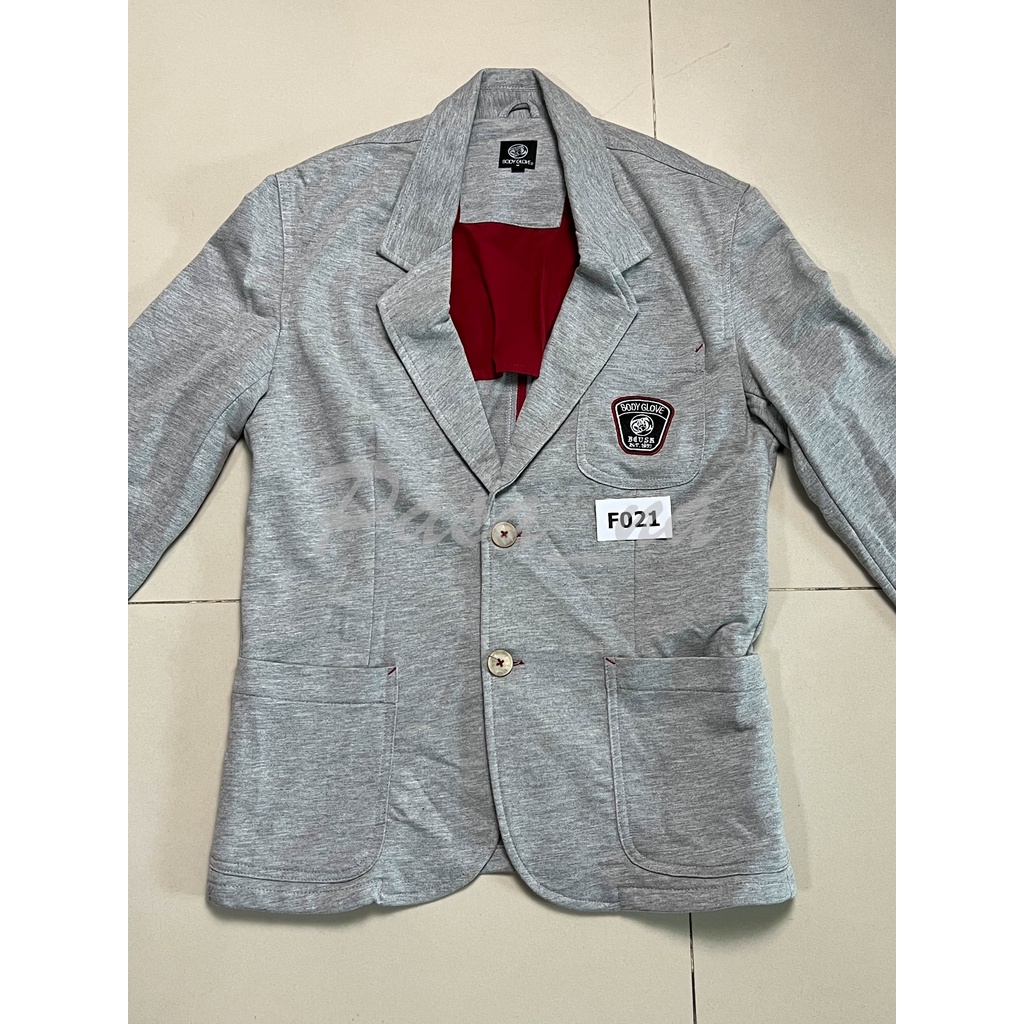 เสื้อยืด ปกสูท ผู้ชาย BODY GLOVE แขนยาว สีเทา รอบอก 36 นิ้ว