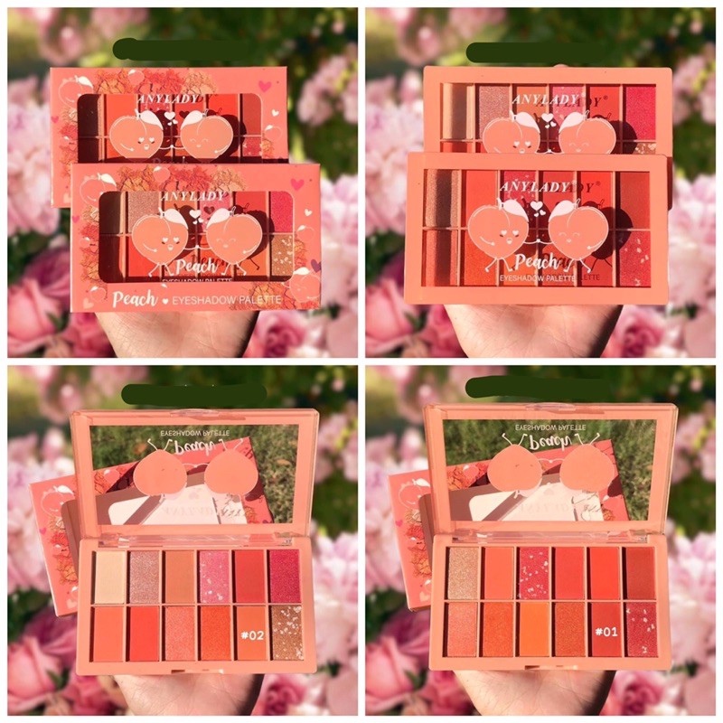 🍑อายแชโดว์​ Anylady​ 12​สี เนื้อดี สีชัด
