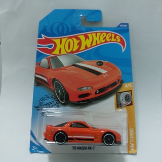 รถเหล็ก Hotwheels 95 MAZDA RX 7 สีส้ม (ib28)