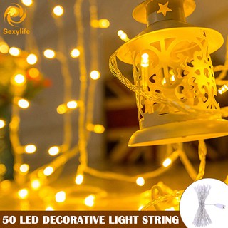 หลอดไฟ String ขนาดเล็ก 50 LEDs สำหรับตกแต่งสวน