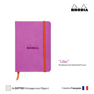 Rhodia Rhodiarama (A6) Dotted Soft Cover (Lilac) - สมุดโน๊ตปกอ่อน Rhodia ขนาด A6 ลายจุด สีม่วงอ่อน