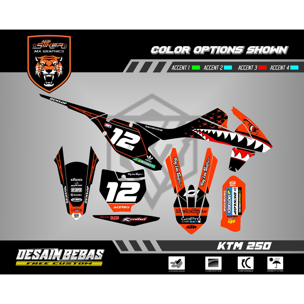 DECAL KTM 250 2017**