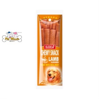 (รสเเกะ)SLEEKY Chewy Snack - Strap แบบแผ่น 50g.