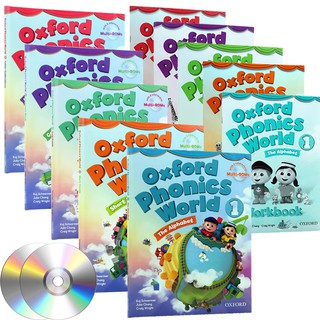 *CD Copy* แบบฝึกหัดOxford Phonics World 10 เล่ม (มี CD 10แผ่น) Level 1-5 สำหรับน้องๆวัยประถม