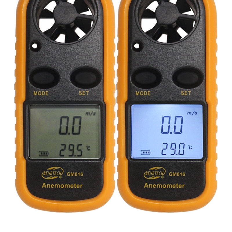 เครื่องวัดอุณหภูมิความเร็วลมดิจิตอล Anemometer