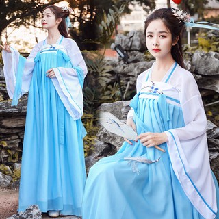 สไตล์จีน ปรับปรุง Hanfu แสดง เสื้อผ้า แต่งตัว ชุด 中国改良汉服